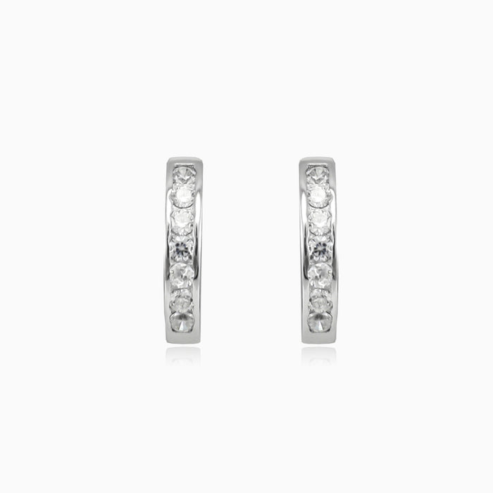 Cubic-Zirkonia-Huggie-Ohrringe