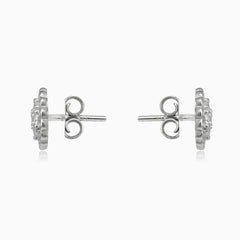 Soft square stud earrings