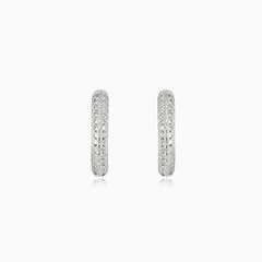 Two cubic zirconia lines earrings