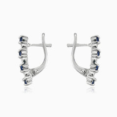 Four sapphire earrings