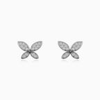 Floral butterfly earrings