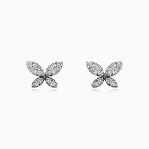 Floral butterfly earrings