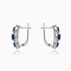 Triple sapphire earrings