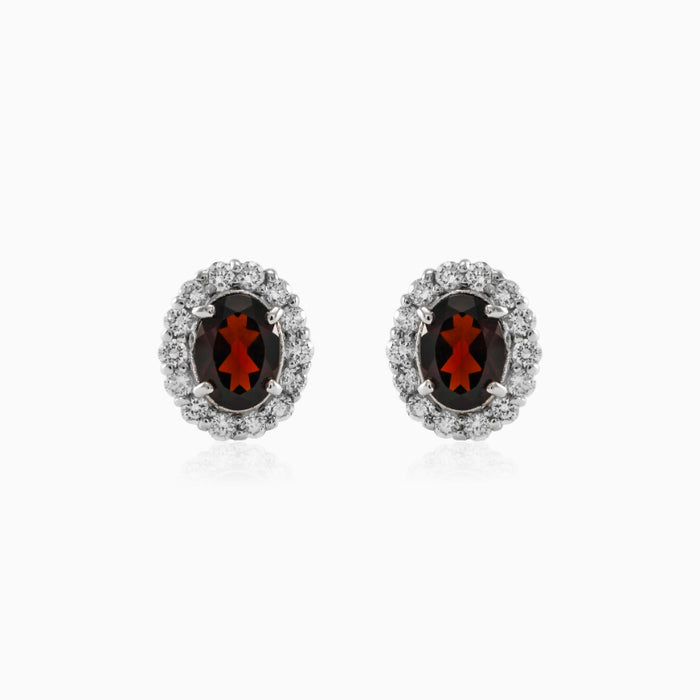 Ellisse garnet earrings
