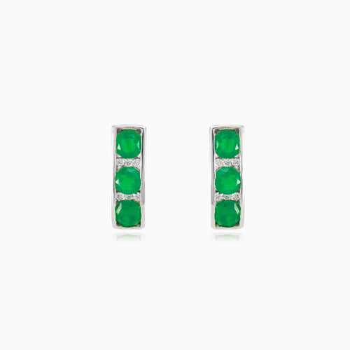 Channel jade earrings