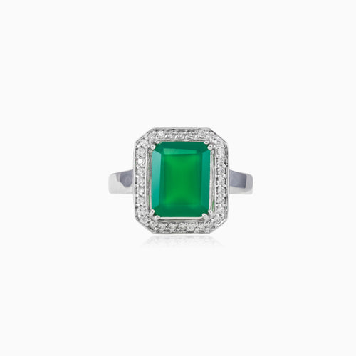 Royal emerald jade ring