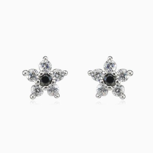 Onyx star stud earrings