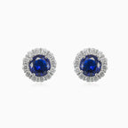 Royal blue quartz studs