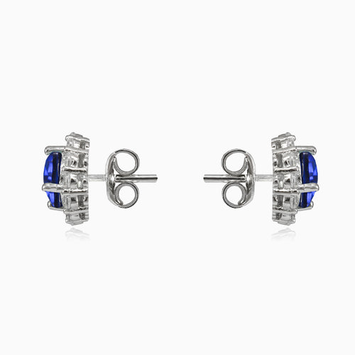 Royal blue quartz studs