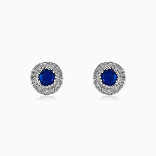 Blue baroque earrings