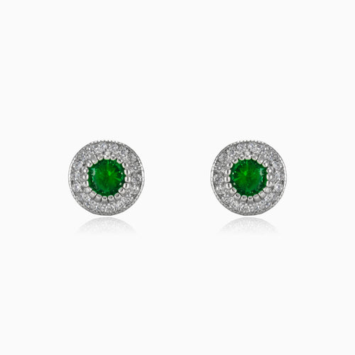 Green baroque earrings