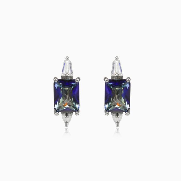 Rectangle mystic topaz earrings