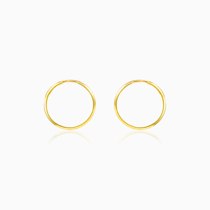 Aros clásicos de oro.