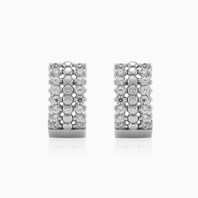 Wide double sided earrings