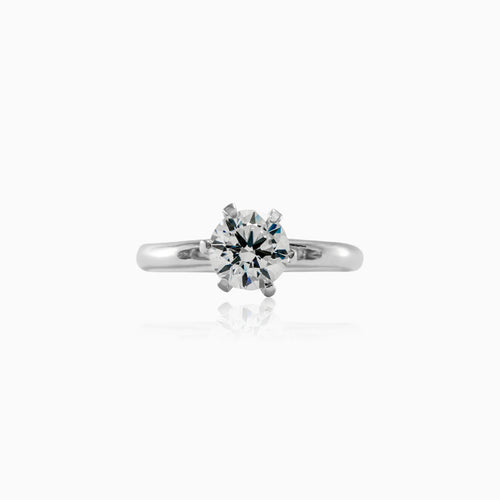 Classico white engagement ring