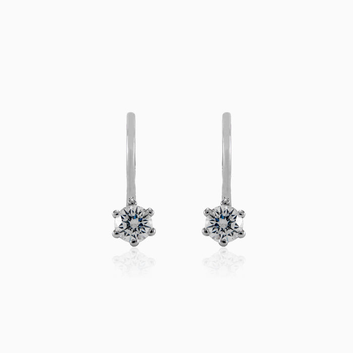 Pendientes de diamantes con seis garras