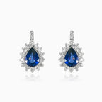 Royal pear sapphire earrings