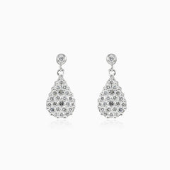 Diamond pear drop earrings