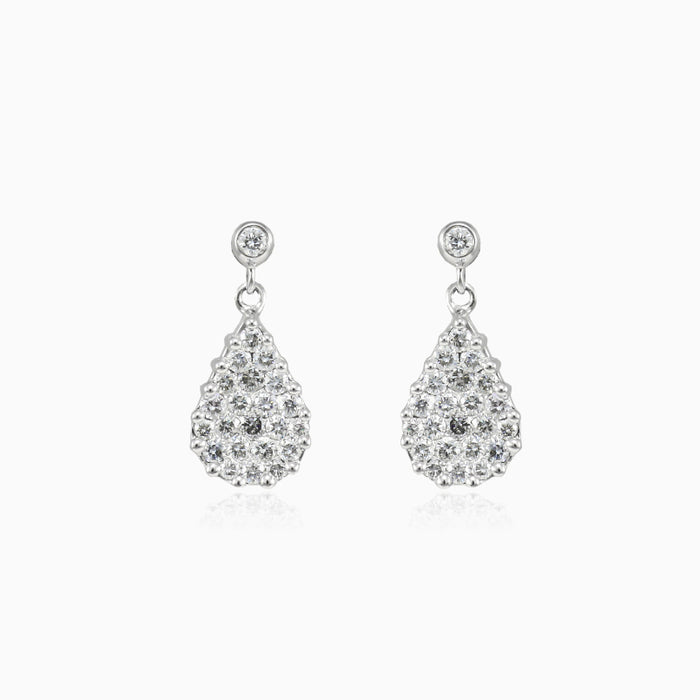 Pendientes de diamantes con gota de pera