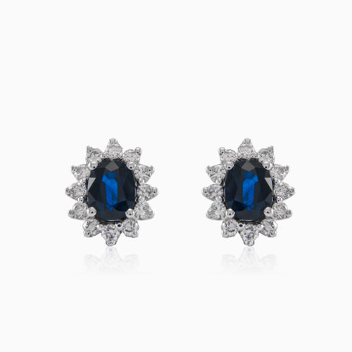 Classic sapphire & diamond earrings