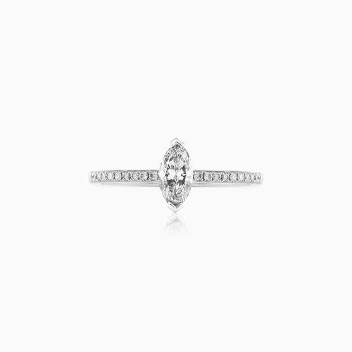 Diamantový zásnubní prsten markýzového brusu