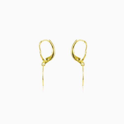 Simple tree of life gold earrings
