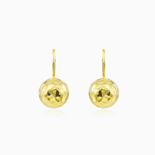 Half ball gold earrings