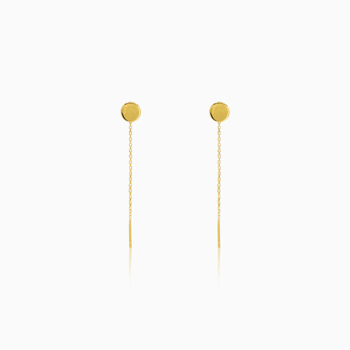 Runde goldene Threader-Ohrringe