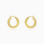 Gold greek hoop earrings