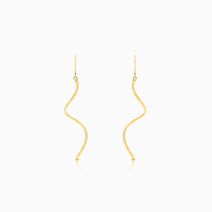 Spiral-Gelbgold-Hängeohrringe