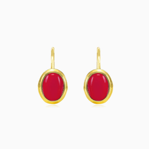 Classic coral earrings