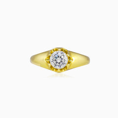  Levitující zlatý prsten z kubické zirkonie