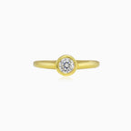 Classic bezel set yellow gold ring