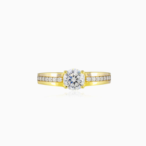 Contemporary accent gold ring