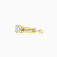 Contemporary accent gold ring
