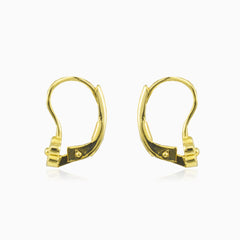Petite gold flower earrings