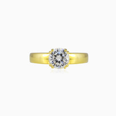 Double prong gold ring