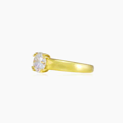 Double prong gold ring