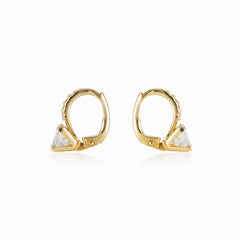 Accent gold earrings