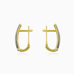 Cubic gold earrings