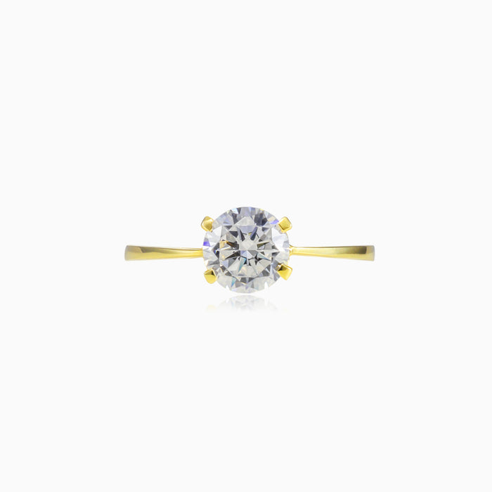 Anillo de oro con cuatro garras