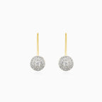 Double halo diamond earrings