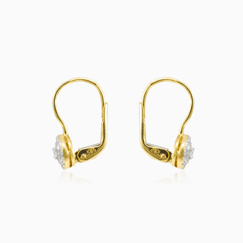 Double halo diamond earrings