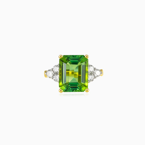 Zelený turmalínový prsten