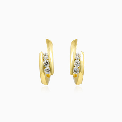 Channel-set diamond earrings