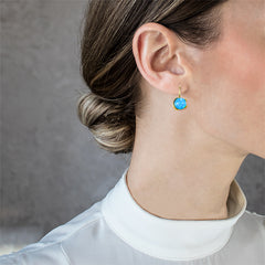 Unique blue opal earrings