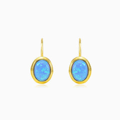 Classic blue opal earrings