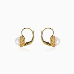 Halo pearl earrings
