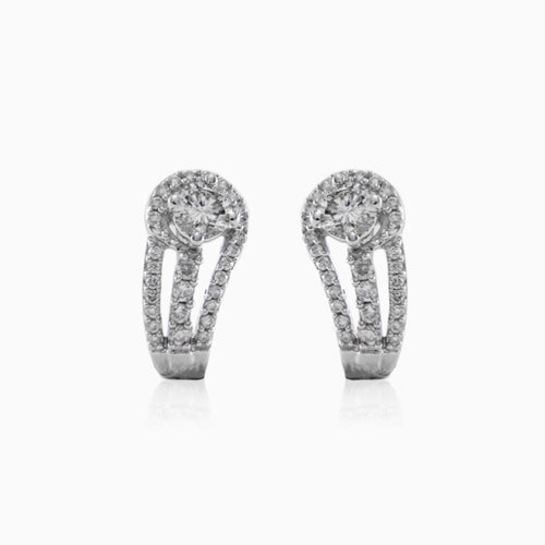 Wave diamond earrings