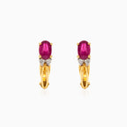 Gentle ruby earrings